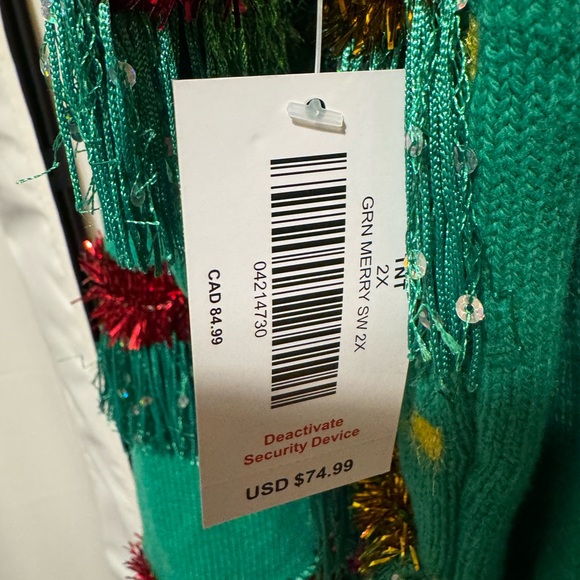 Ultimate Tacky Light-Up Ugly Christmas Sweater Tree NWT 2X - Picture 5 of 9